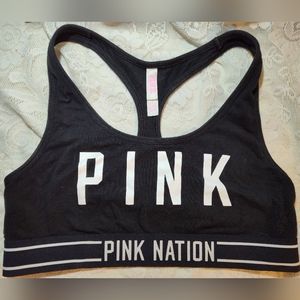 Pink by Victoria's Secret Black Pink Nation Sports Bra size M